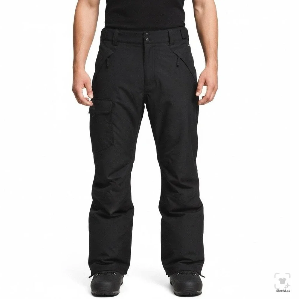 The North Face Pants Mens Large Short Black HyVent Waterproof Ski Insulated Snow